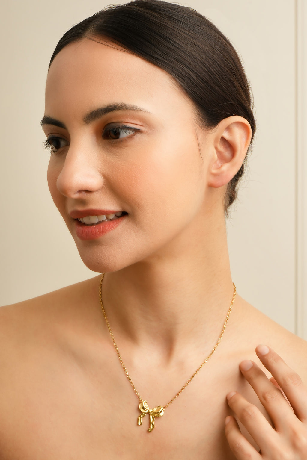 Golden Promise Bow Pendant