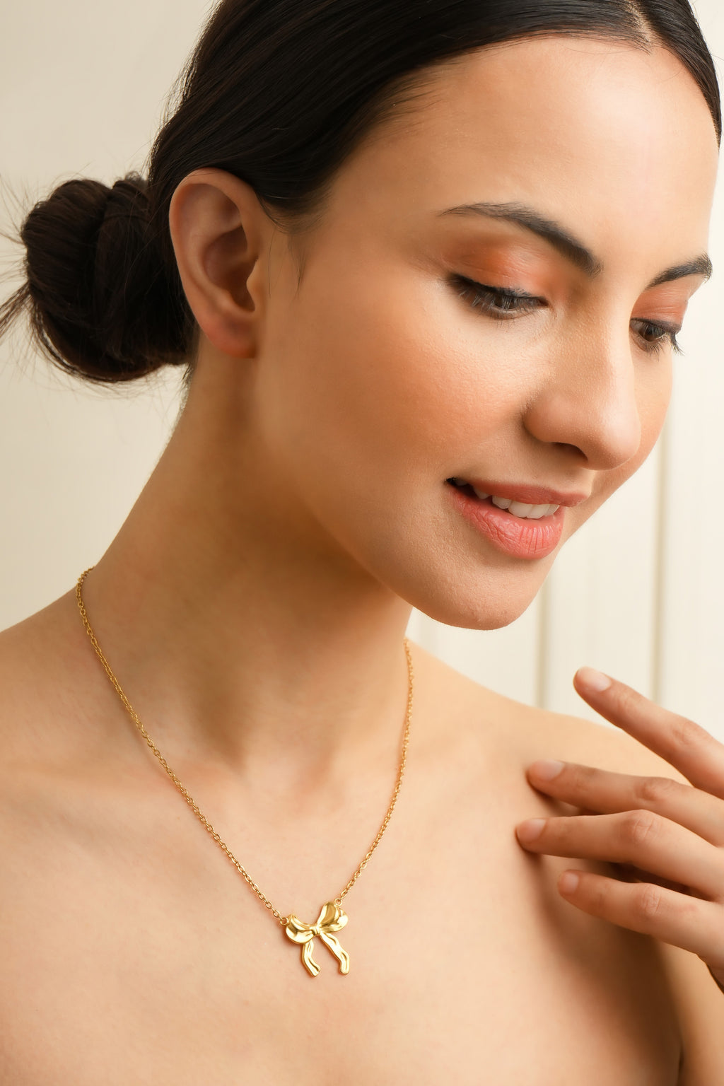 Golden Promise Bow Pendant