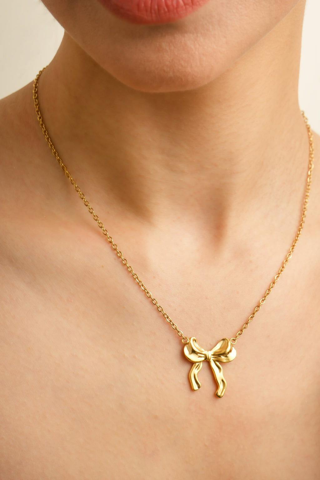 Golden Promise Bow Pendant