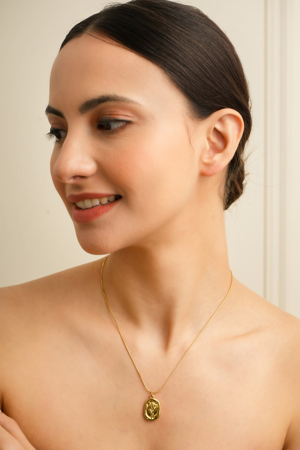 Golden Tulip Bloom Pendant