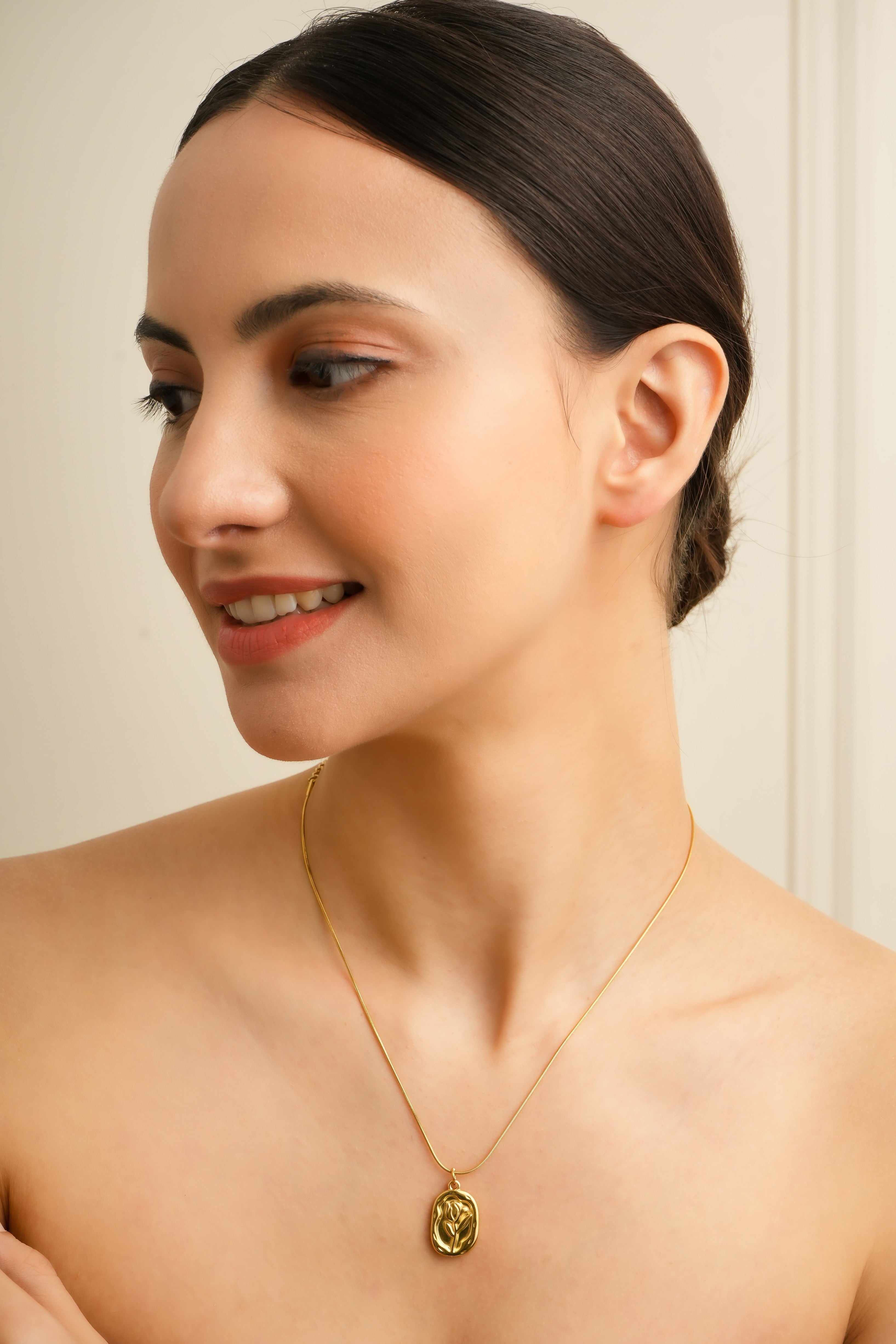 Golden Tulip Bloom Pendant