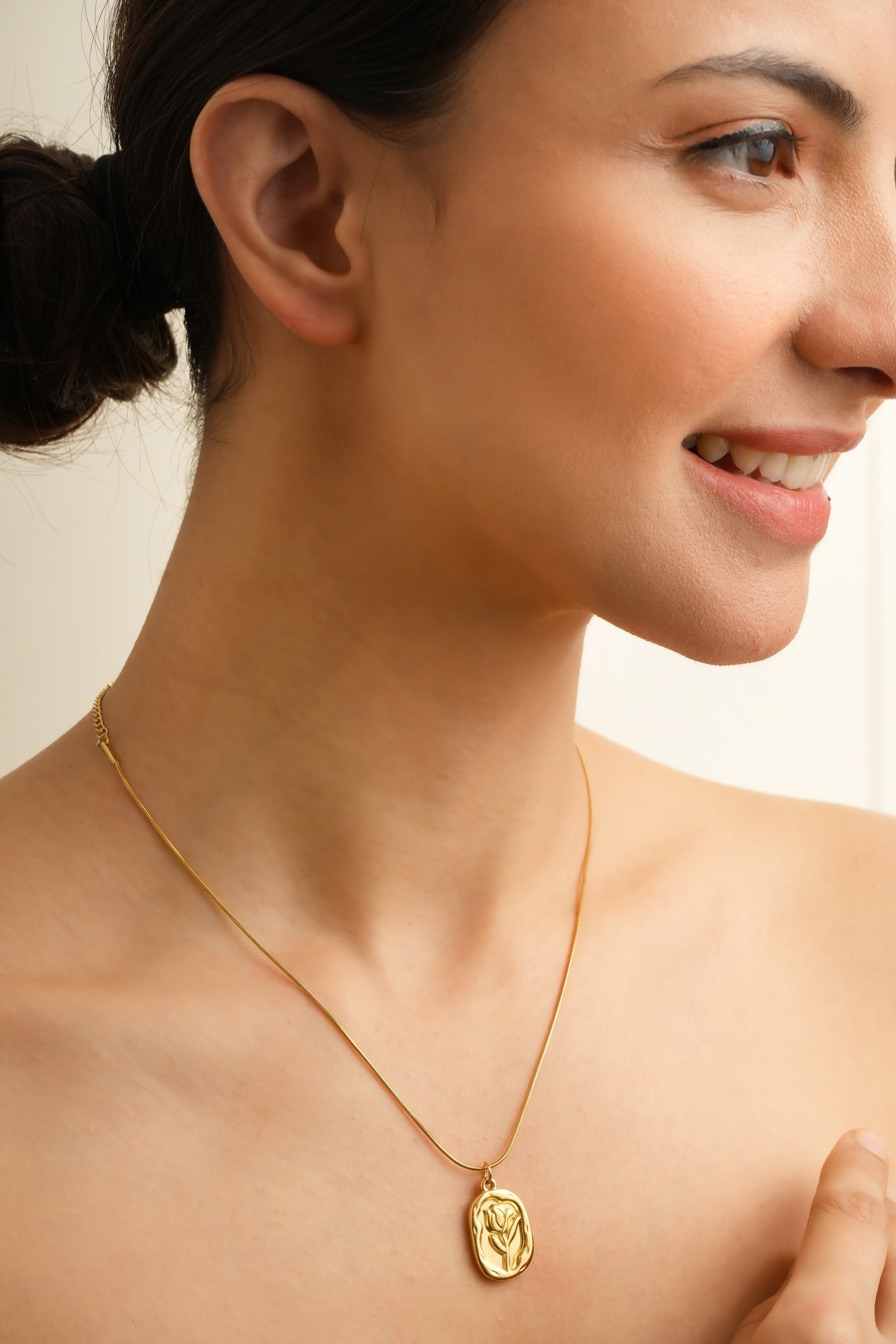 Golden Tulip Bloom Pendant