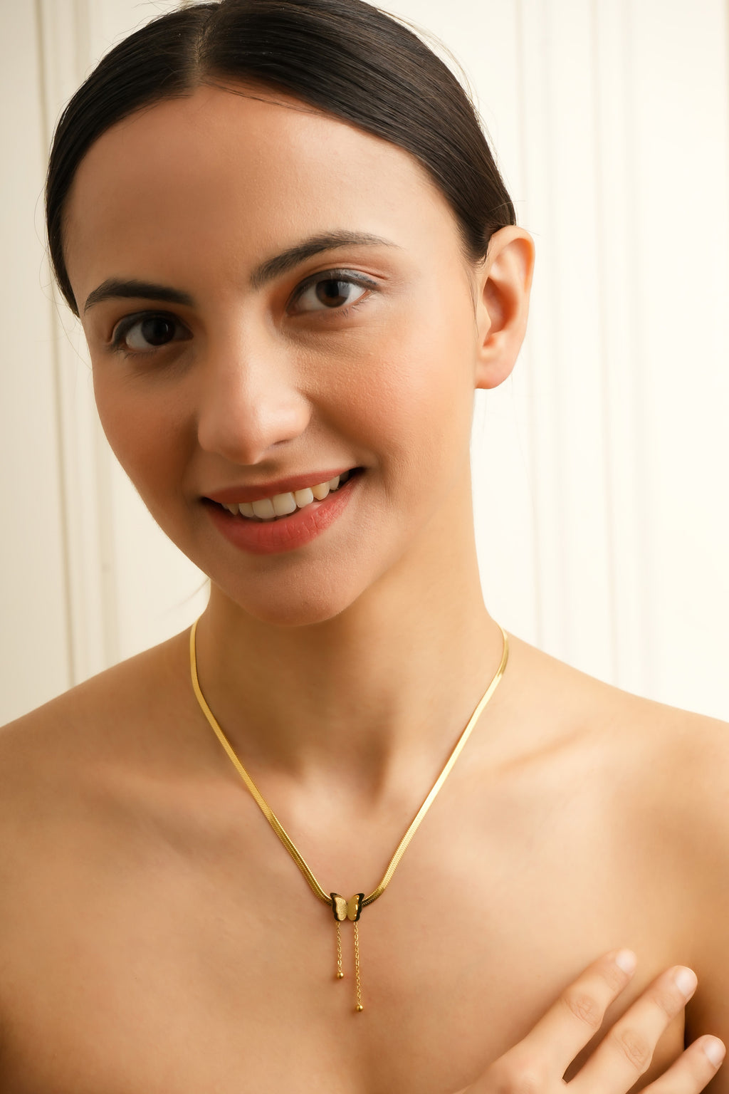 Golden Butterfly Grace Necklace