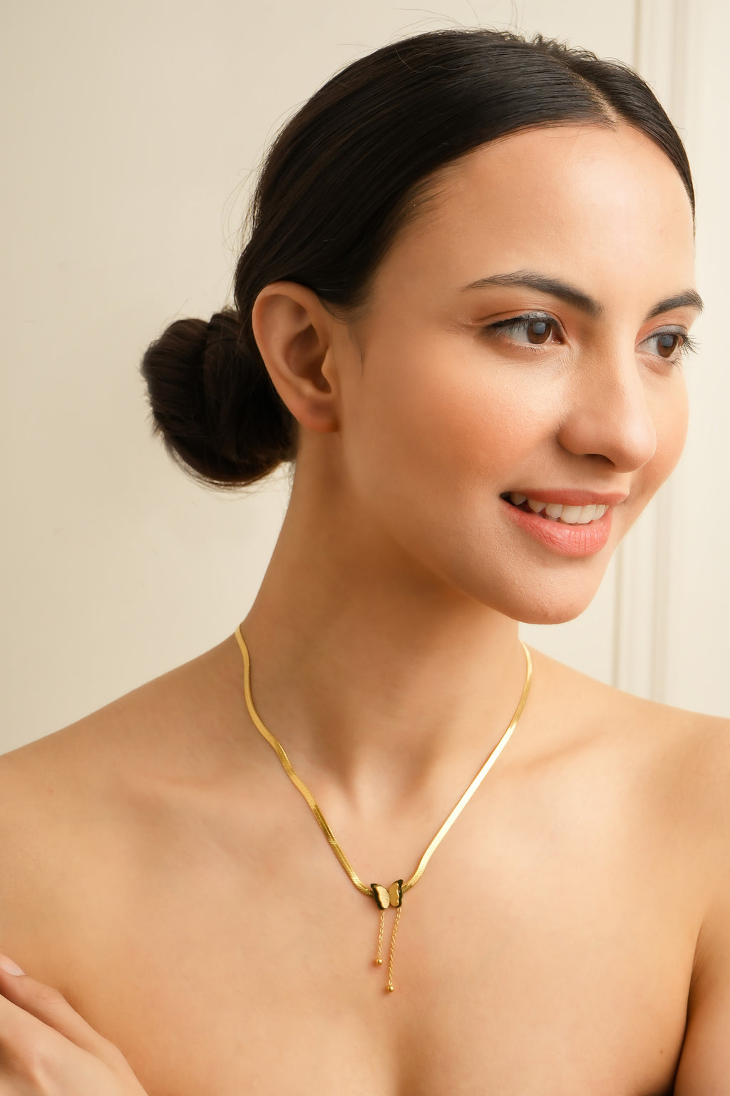 Golden Butterfly Grace Necklace