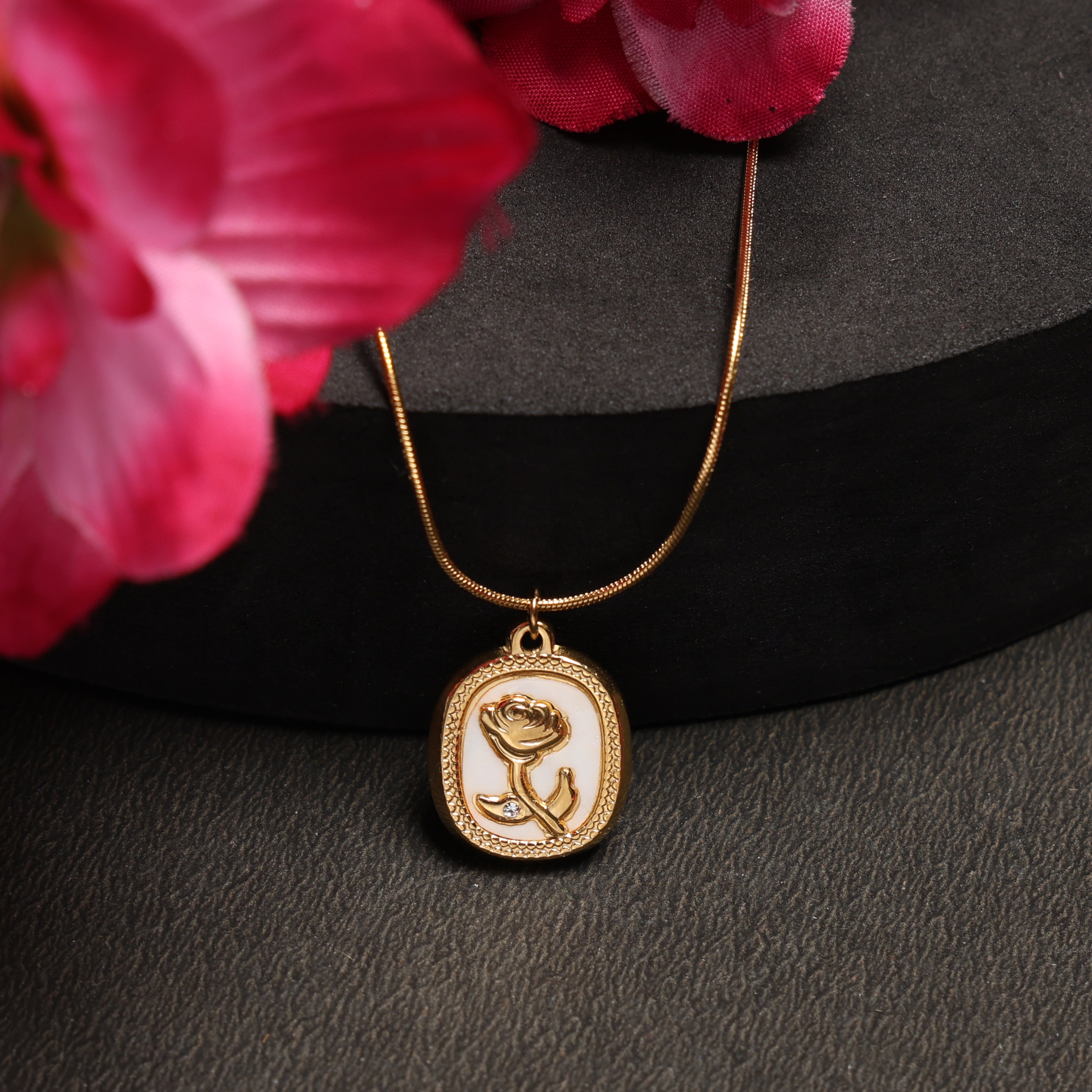 Golden Rose Elegance Pendant
