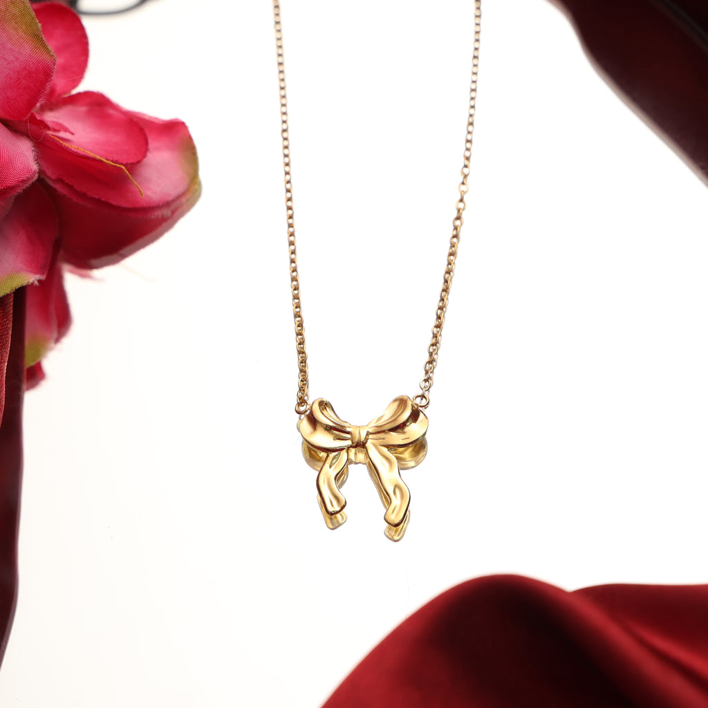 Golden Promise Bow Pendant